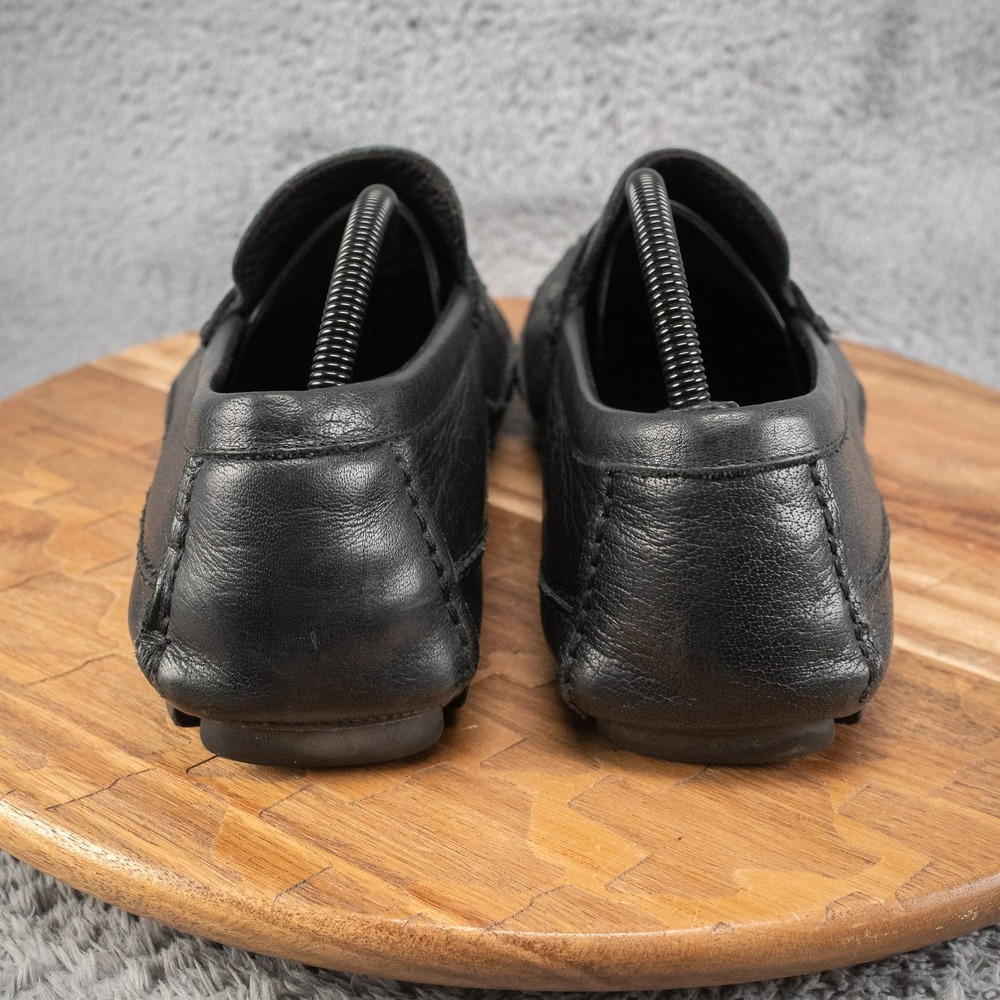 Bruno Magli Taranto Driver Black Signature Leather Loafers Men's Size 9 - Picture 4 of 7